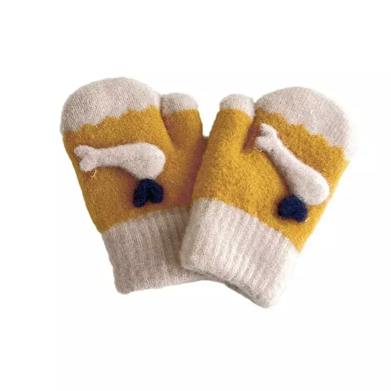 Kawaii Baby Mittens Lovely Cartoon Animal Whale Glove for Toddler Boy Girl autunno inverno addensare peluche Kids Glove Warmer Stuff