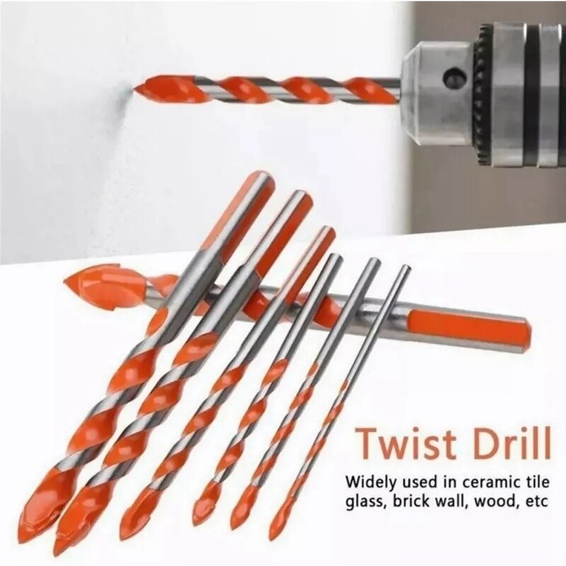 7 Pcs Ultimate Drill Bits Concrete Drill Bit Drilling And Punching Work Kit For Ceramic Tile, Concrete, Brick, Glass