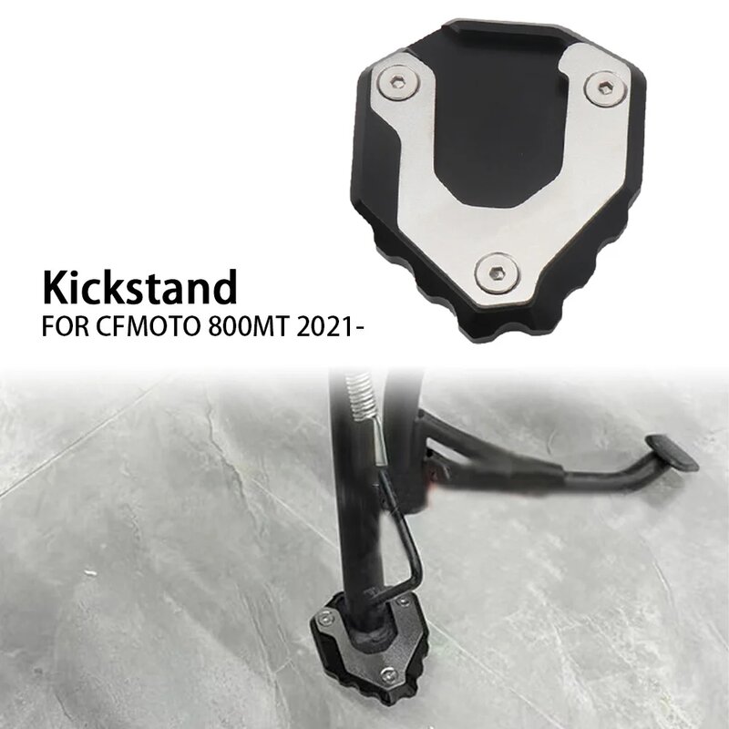 For CFMOTO 800 MT CF MOTO 800MT 80mt Motorcycle Accessories Aluminum Kickstand Sidestand Stand Extension Enlarger Pad 2021 2022