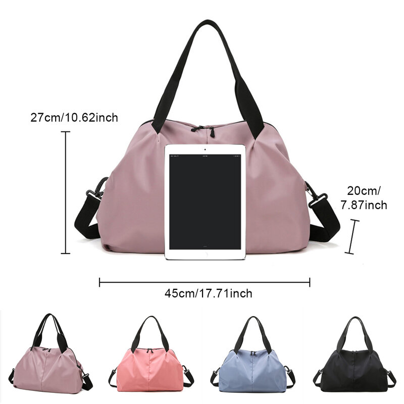 New Waterproof Nylon Large Capacity Handbag Travelling Storage Bag Single Shoulder Lifting Handle Fitness Yoga Sport Bags