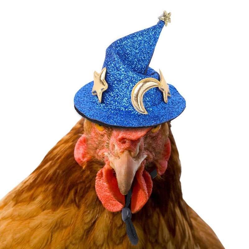 Chicken Hat For Hens Chicken Accessories Cute Tiny Pets Halloween Cosplay Feather Top Hat New Rooster Poultry Show Costum 2022