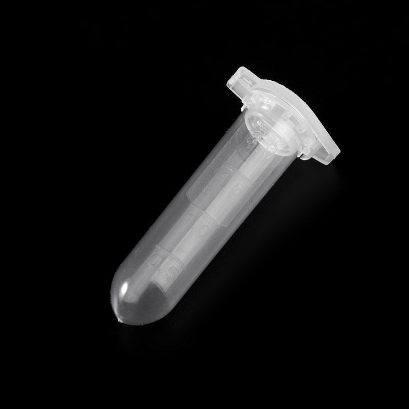 2Ml Tabung Centrifuge Botol Lab Wadah Uji Tutup Jepret untuk Lab Sekolah 100 Buah Dropship
