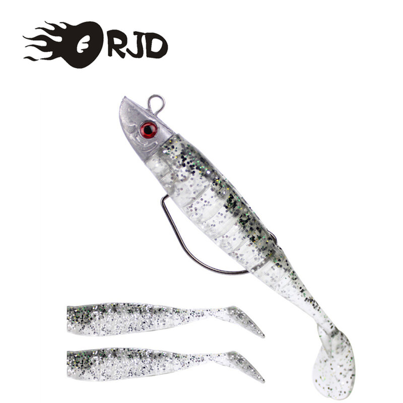 ORJD-Leurres de pêche en silicone souple, appât Élde 9cm et 11cm, matériel de 15g et 25g