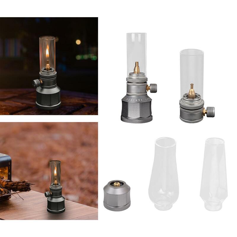 Газовая лампа для кемпинга, компактное осветительное оборудование, регулируемый удобный фонарь, лампа для палатки для пикника, треккинга, альпинизма, рыбалки, сада