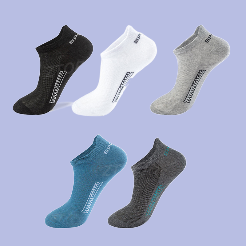 5/10 Pairs High Quality Men Ankle Socks Mesh Casual Athletic Summer Thin Cut Short Socks Breathable Fashion Cotton Socks