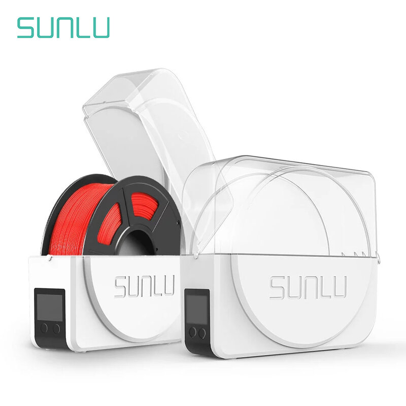 SUNLU 3D Filament Dryer Keep Drying While Printing Time Function Observable Top Cover LCD Screen Display FilaDryer S1