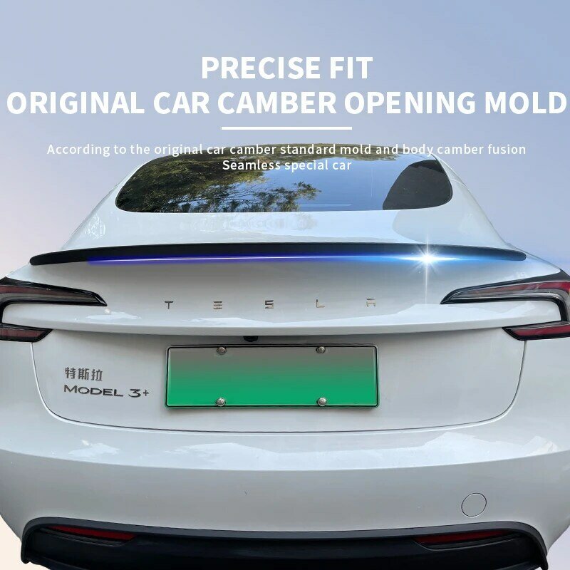 Alerón de fibra de carbono Real 2023 para Tesla Mode Y Model 3, accesorio Original para coche, 2017-2022