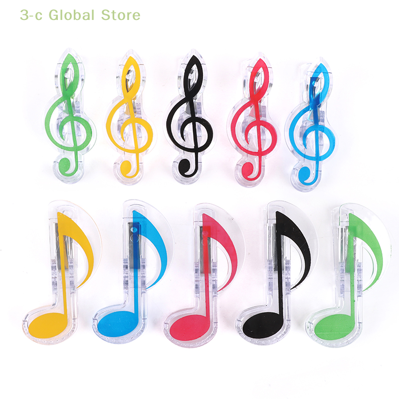5Pcs Book Paper Sheet Clips Mini Music Folder Clips Decor Musical Notation Clips