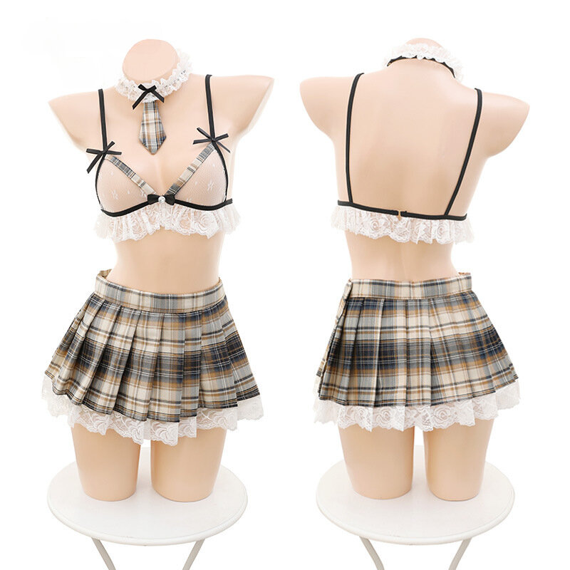 ชุดคอสเพลย์เด็กนักเรียนหญิงญี่ปุ่นเครื่องแบบ JK สุดเซ็กซี่ชุดการแสดงบทบาทแปลกใหม่กระโปรง lingerie COSPLAY