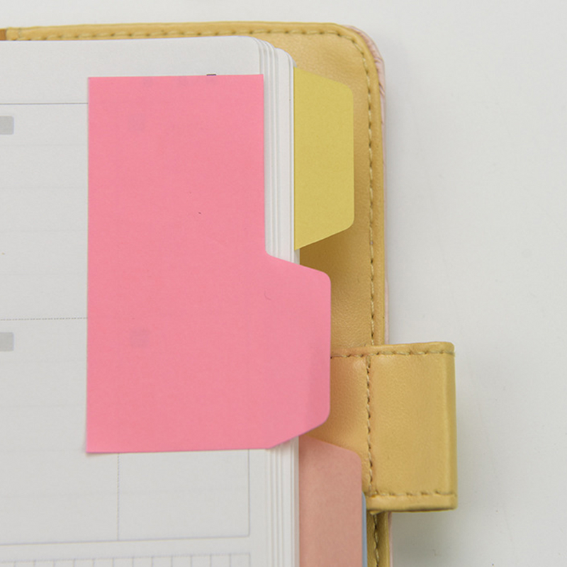 Self- Note 6 Color Memo Stickers Adhesive Tabs Messages Paper Notepad Office Stationery for School Office Home