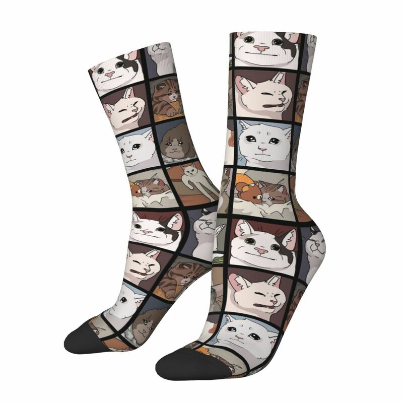 Meme Cats 2.0 Socks Harajuku Super Soft Stockings All Season Long Socks Accessories for Man's Woman's Birthday Present