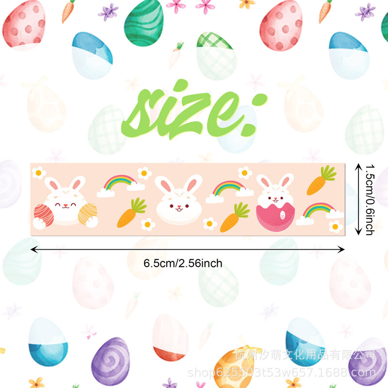 12 Rolls Easter Egg Spring Transparent Roll Sticker and Masking Tape DIY Hand Account Material Decorative Sticker  Washi Tape