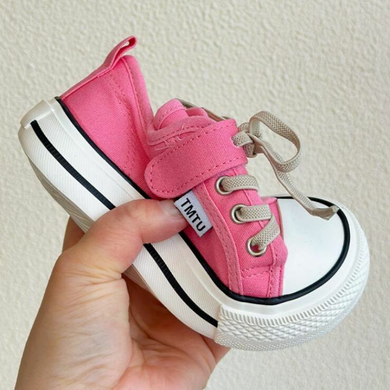 Детская парусиновая обувь весна-осень новая обувь для мальчиков мягкая подошва для детского сада маленькая белая обувь для девочек розовая Тканевая обувь 20