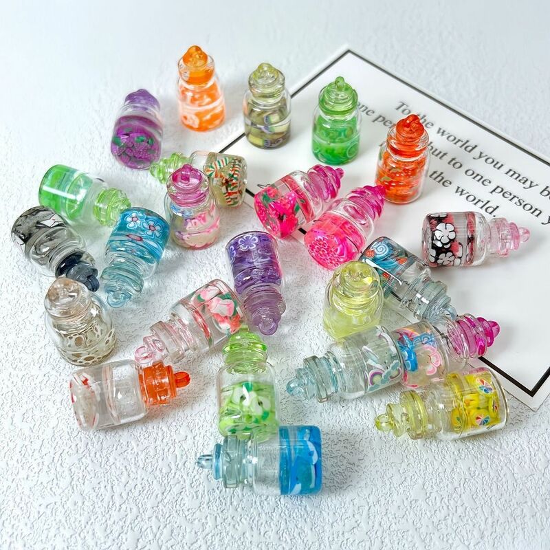 10 buah bercahaya Drifting stoples kecil transparan Mini kecil botol Drift lem Drop Lucky Berharap botol perhiasan