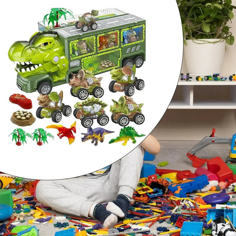 Camión de dinosaurios de juguete para niños, coche creativo de Tiranosaurio, Tobogán del paraíso