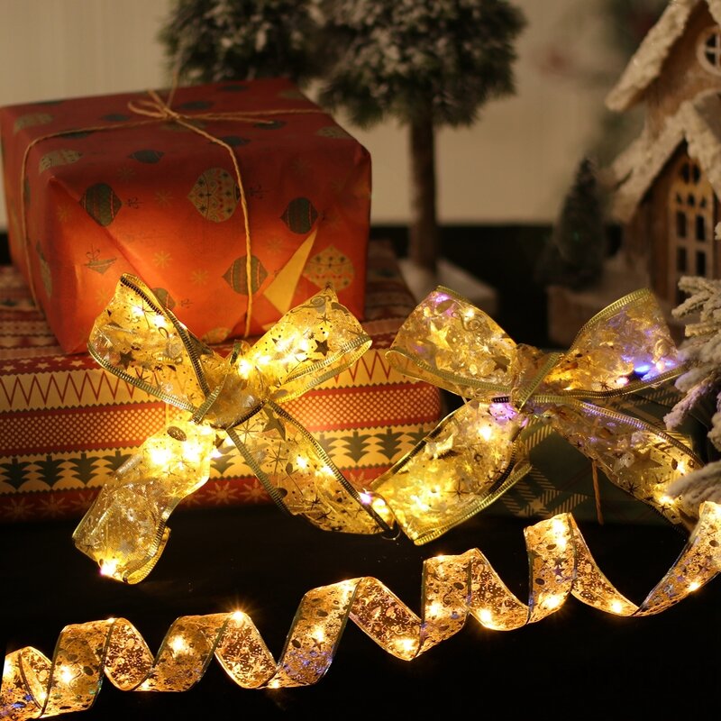 5m Weihnachts band Lichterkette Schnur Girlande Lichter Weihnachts baum Ornament Urlaub Beleuchtung Navidad Dekor Hochzeit Dekor Licht