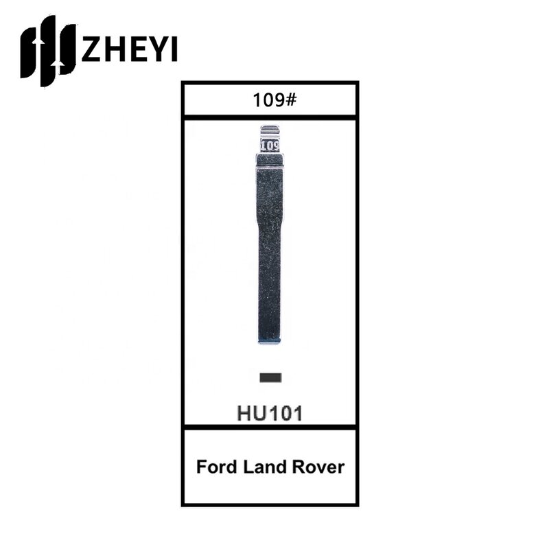 HU101 109 # Universal Uncut รีโมท Flip Key Blade สำหรับ Ford Mondeo Original 109 # ใบมีดว่างเปล่า Uncut สำหรับรถรีโมทคอนโทรล Key