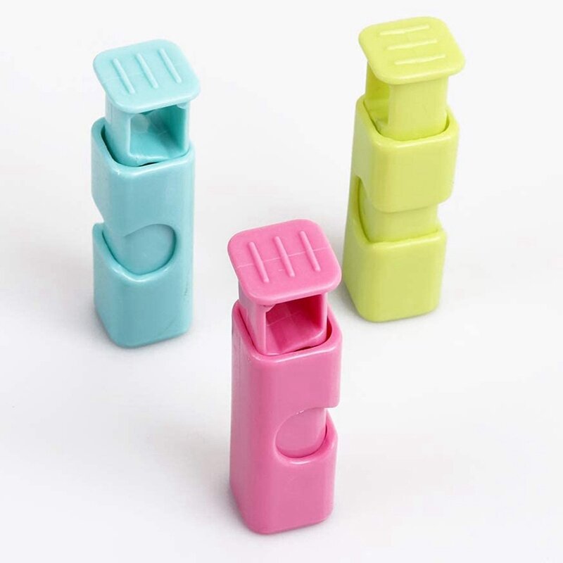 10Pcs Squeeze Bread Bag Clips, Bag Cinches, Bagel Bag Clips, Slip Grip Easy Squeeze & Lock, Assorted Color