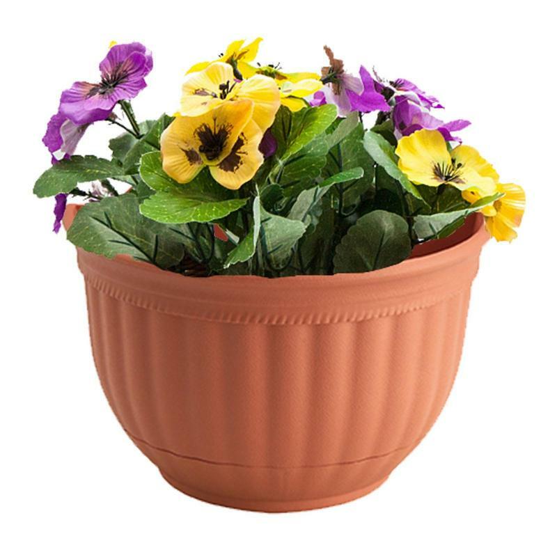 Pot bunga terpasang di dinding, Pot penanam dinding setengah lingkaran, penanam gantung dinding untuk tanaman dalam ruangan pagar Pot