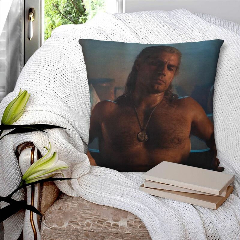 Henry Cavill Square Pillowcase Pillow Cover Polyester Cushion Decor Comfort Throw Pillow for Home Sofa