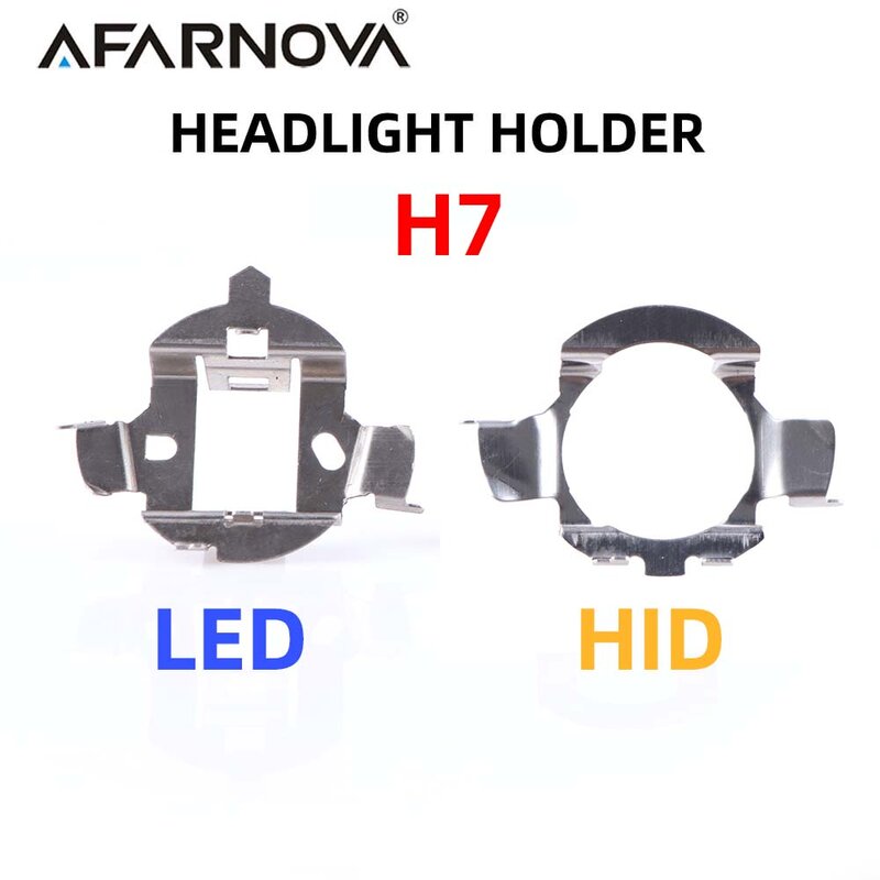 2x H7 LED Car Headlight Bulb Base Holder Adapter Socket H7 HID Headlight Xenon Bulb Holder Retainer Headlamp Socket Metal