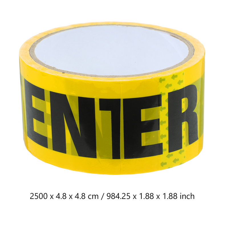 Cinta adhesiva de decoración amarilla, cinta de precaución, gracias, mantener fuera, no entrar, advertencia de peligro, rollo de cinta adhesiva de colores