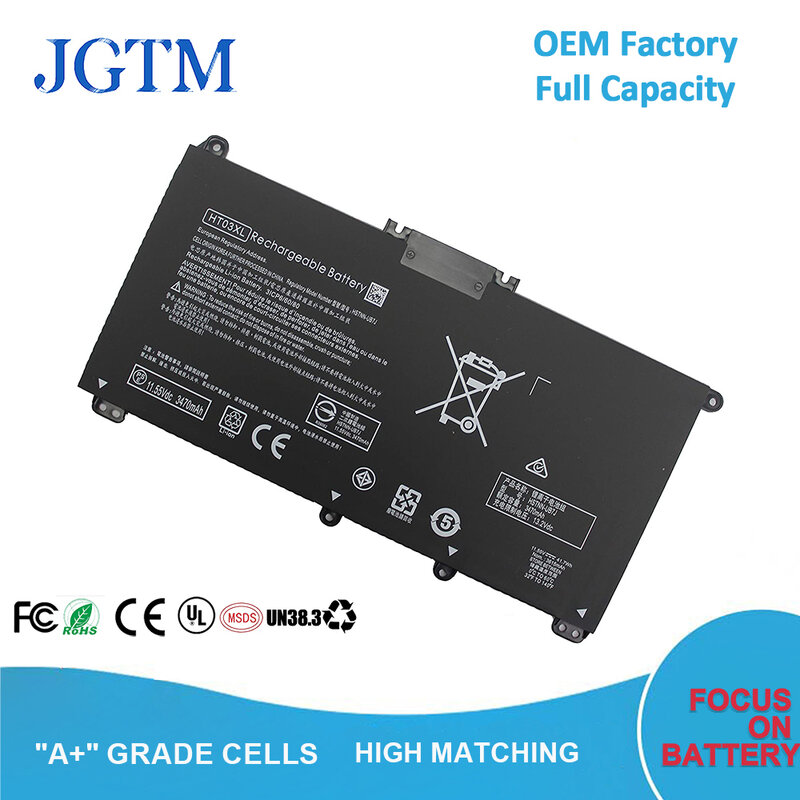 HT03XL OEM Usine HP Ordinateur Portable Batterie Ordinateur pour HP Ordinateur Portable TPN-Q207/TPN-Q208/TPN-Q209/TPN-C135/TPN-C136/TPN-I130/I131