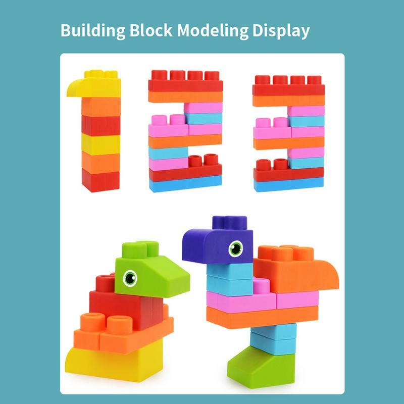 Set blok bangunan lembut blok susun lembut untuk Belajar Dini mainan blok konstruksi besar untuk anak-anak usia 1-3 ulang tahun