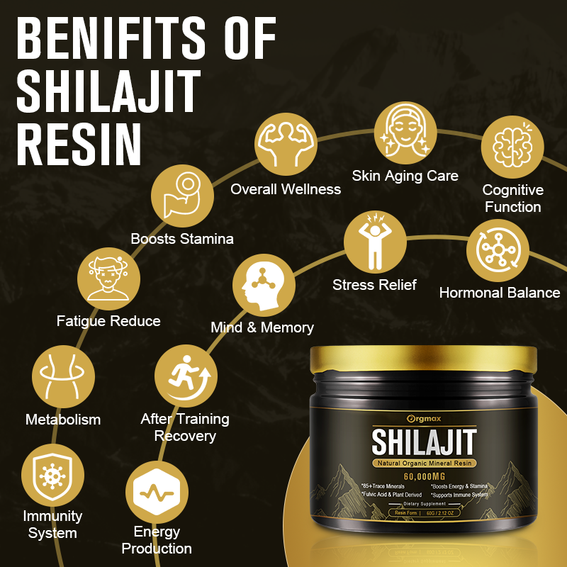 Органическая Смола Shilajit, минералы для здоровья, иммунный мозг, поддержка мужской почки, выносливость, эрекция, энергетическая добавка