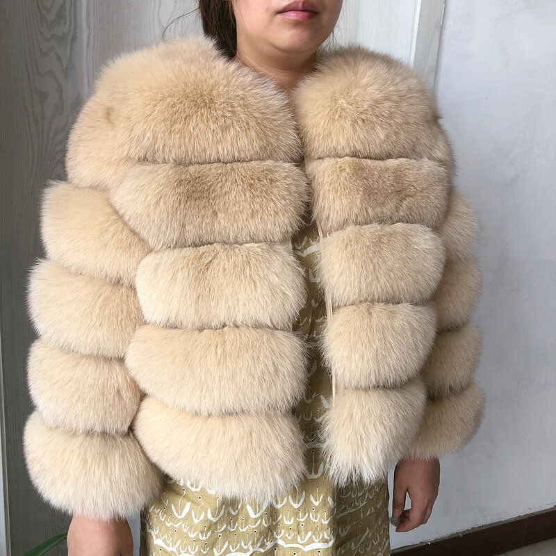 Manteau de fourrure de torche en fourrure naturelle pour femme, vraie veste, haute qualité, hiver