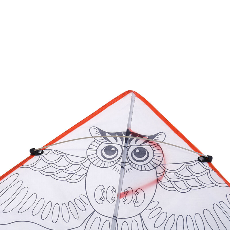 Heet! Diy Painting Kite Kleurrijke Vlieger Vlieger Opvouwbare Outdoor Strandvlieger Kinderen Sport Grappig Speelgoed