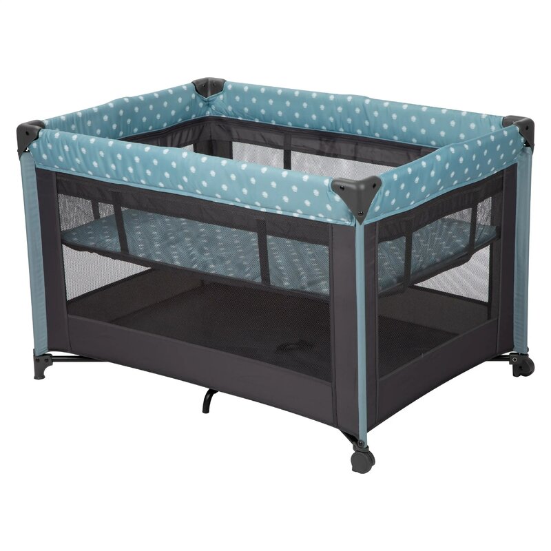 Baby Play Yard with Bassinet, Blue Dot bedroom furniture
