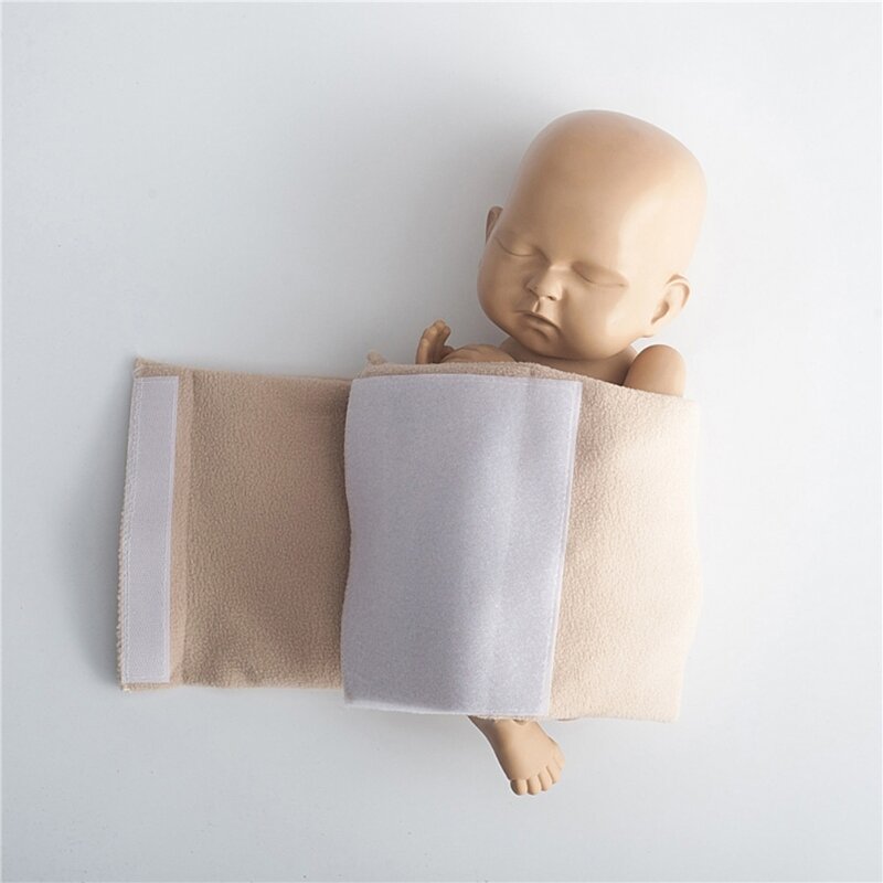Pasgeboren Fotografie Rekwisieten Swaddle Wrap Verstelbare Baby Pose Assistentie Wrap Doek Baby Foto Shooting Hulp Tas Accessoires