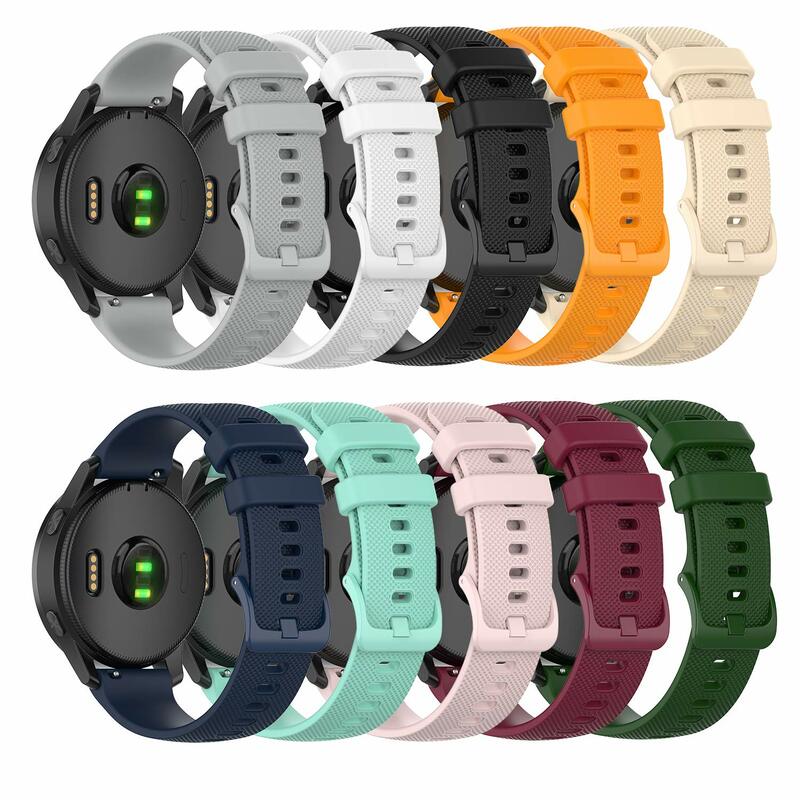 20Mm Siliconen Band Band Voor Garmin Vivoactive 5 3 /Venu Sq 2 Plus Vivomove Trend Smartwatch Horlogeband Armband Polsband
