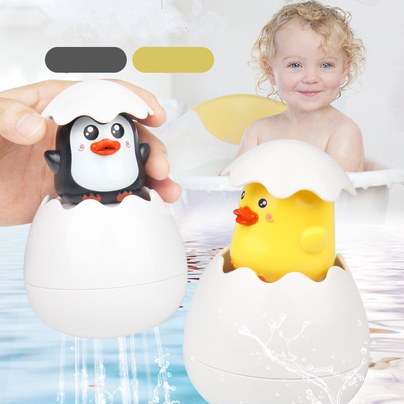 아기 목욕 장난감 어린이 귀여운 오리 펭귄 계란 물 스프레이 스프링클러, 욕실 스프링클링 샤워, 수영 물 장난감, 신제품