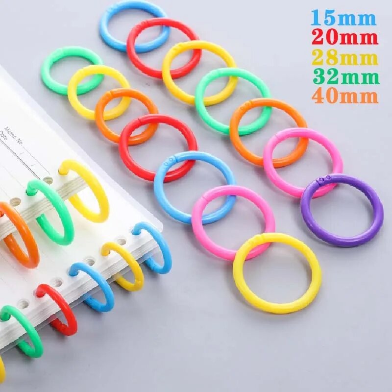 Creative Ring Hoops Plastic Loose-leaf Multi-function Circle Book Hoops Binder Supplies Binding For Colorful Office Albums Gift
