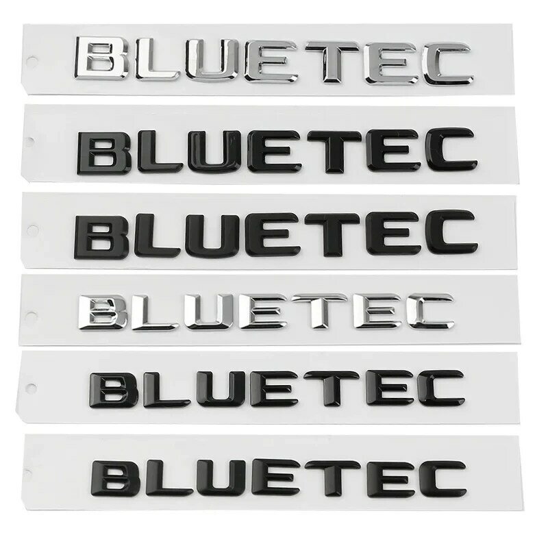 ABS ตัวอักษร Chrome Bluetec สัญลักษณ์ Trunk ด้านข้าง Fender Badge ป้ายรูปลอกรถติดตั้งสติ๊กเกอร์สัญลักษณ์สำหรับ Benz