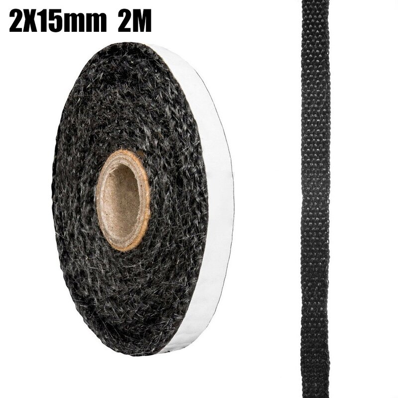 Плоский шнур для плиты, самоклеящаяся лента для защиты от огня, черного цвета, 2 м, уплотнение для дверей духовки, высокотемпературная уплотнительная лента
