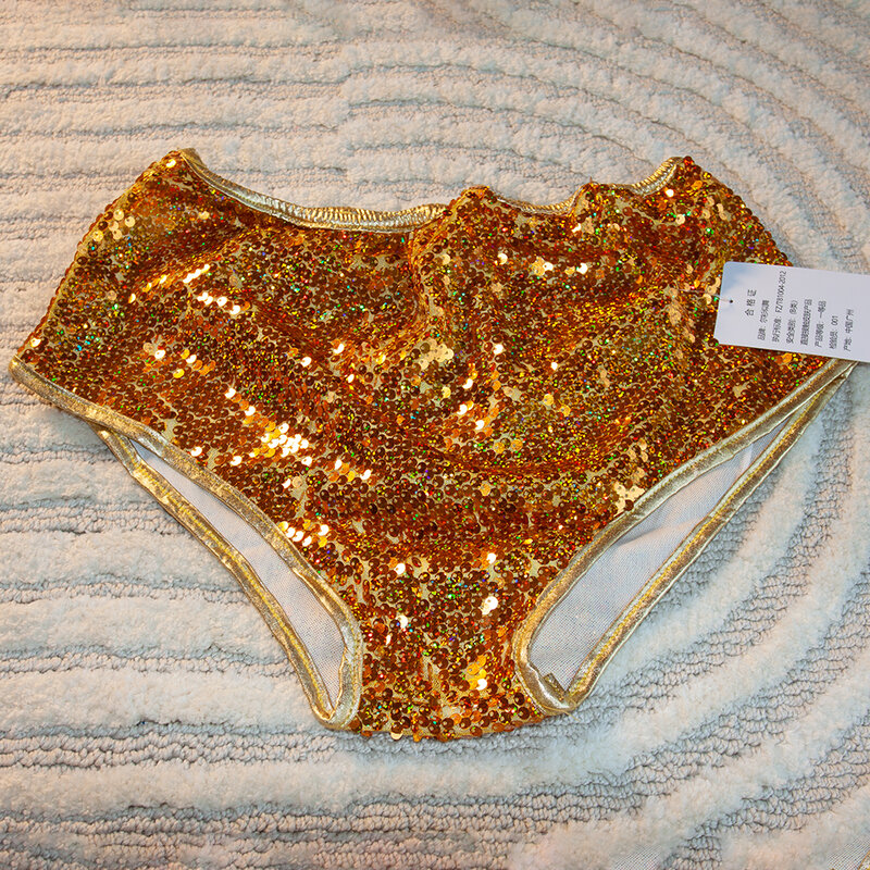 Glänzende Pailletten Gold Frauen sexy Party Club Shorts Dame Tanz Glitter schlanke Hosen schick plus Größe kurze Hosen