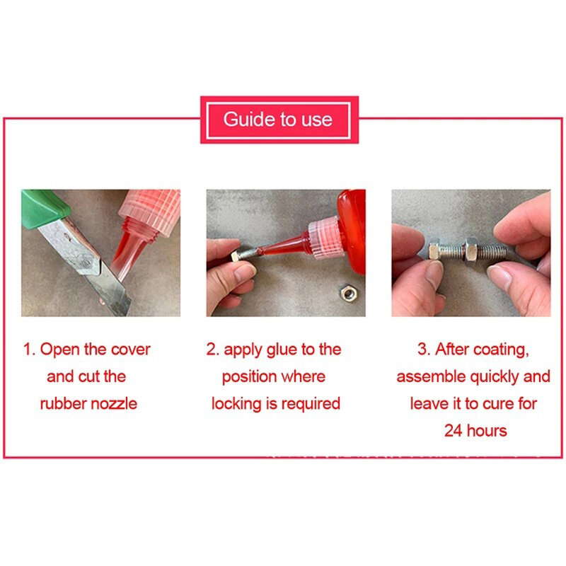 10ml Threadlocker 242 Screw Adhesive Anaerobic Glue Anti-loose Seal Thread Lock Locking Seal Glue For Repair Tools