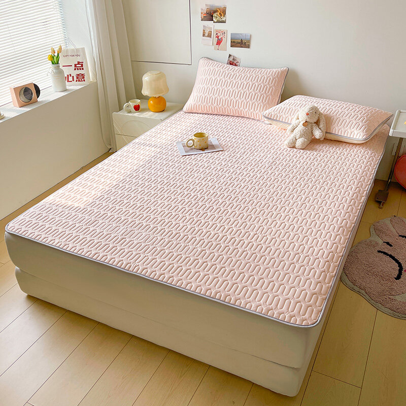 YanYangTian fina capa de colchão para meninas, tapete de verão, colchão de ar condicionado, protetor acolchoado, conjunto de cama, quarto, 120, 150