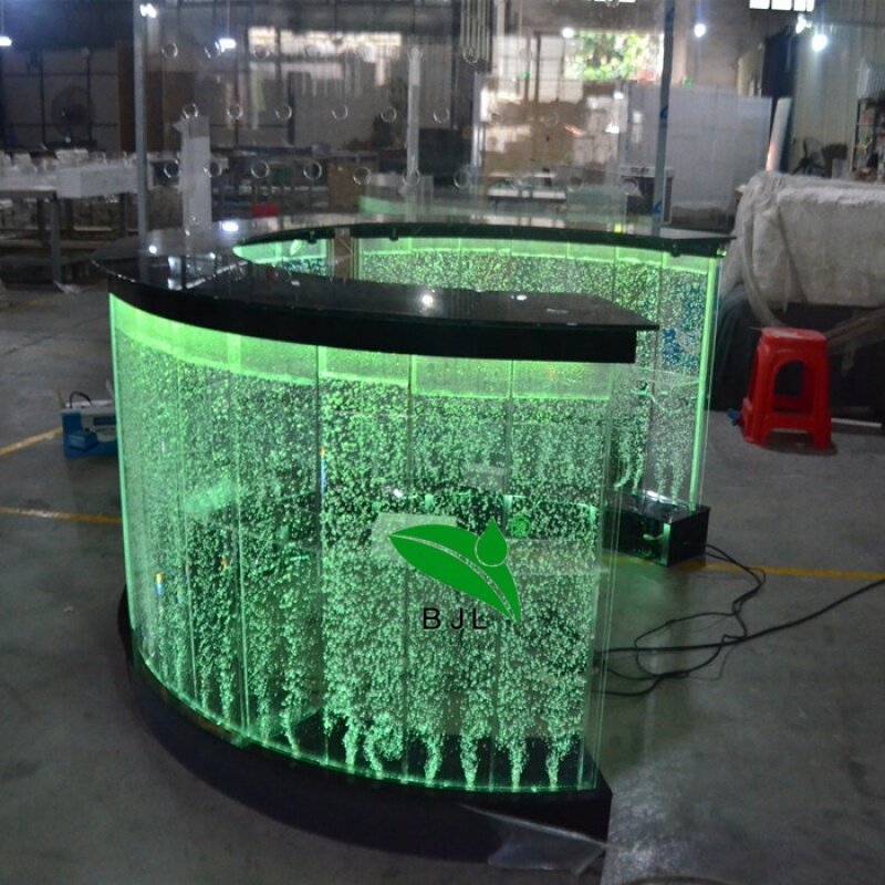 Comptoir de bar moderne à bulles en acrylique, à LED, sur mesure