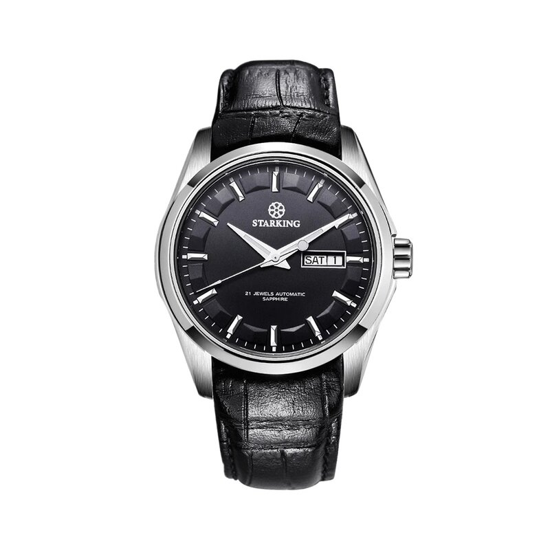 STARKING-Reloj de pulsera para hombre, de zafiro, impermeable, reloj mecánico automático masculino, de viento, Miyota 82015, de regalo