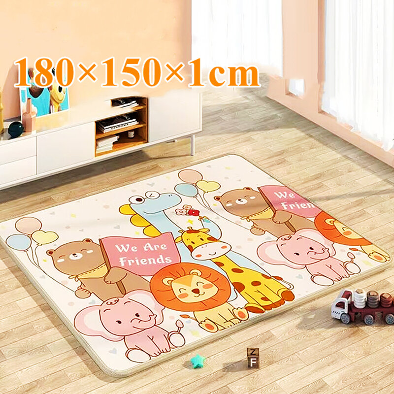 2023 New Play Mat for Children's Safety Mat Thicken 1/0.5cm Environmentally Friendly Baby Crawling Folding Carpet Rug 200*180cm