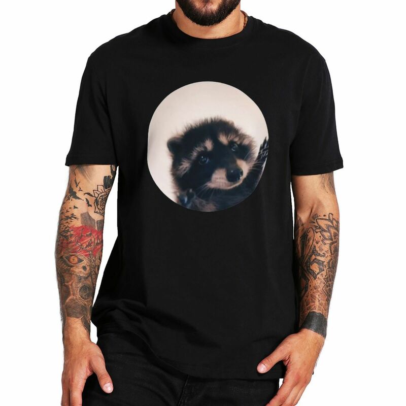 Raccoon Dancing T Shirt Funny Meme Racoons Dance Y2k Tee Tops Oddychająca 100% bawełna Miękka koszulka unisex z okrągłym dekoltem Rozmiar UE
