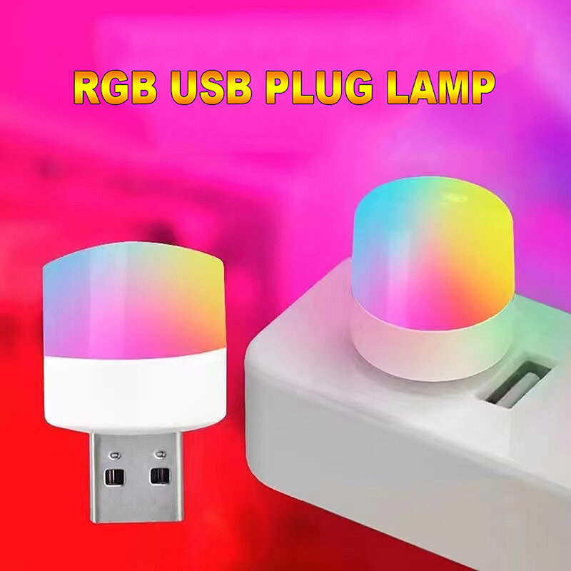 1pc farbige USB-Stecker Lampe 5v 1a 1w helle Augenschutz Licht Computer mobile Strom ladung USB kleine Atmosphäre Lampe