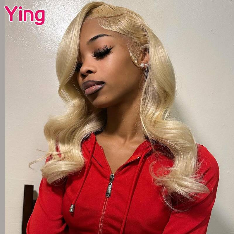 Ying 12A Princess Pink Colored Body Wave 13x4 Lace Frontal Wig PrePlucked With Baby Hair 13x6 Transparent Lace Front Wig 34 Inch