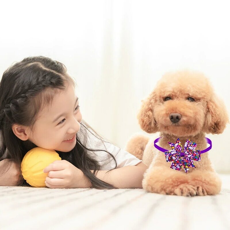50PC Cat Pet Dog Bow Tie Easter Pet Supplies Rabbit Pet Dog Puppy Bowties Neckties  Dog Grooming Accessories Pet Products