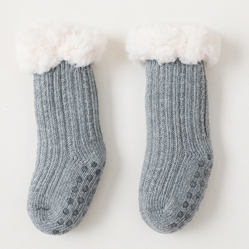 Chaussettes antidérapantes pour bébé, nouvelle collection hiver, épaisses et chaudes