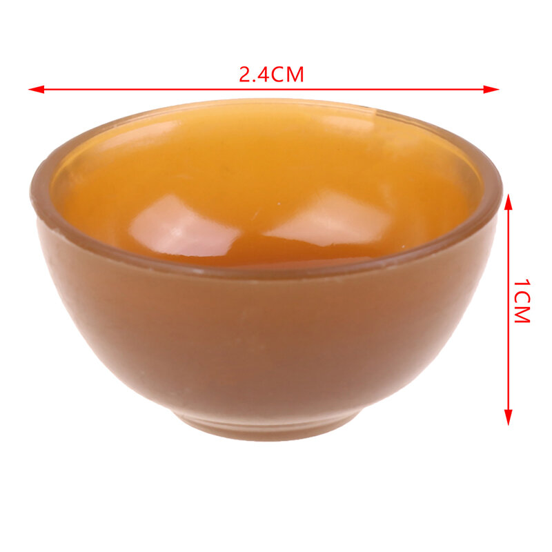 4Pcs Dollhouse Miniature Bowl Pure Color Rice Bowl Model Kitchen Tableware Accessories For Doll House Decor Kids Play Toys Gift